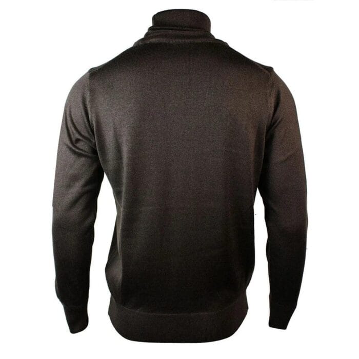 Herren Slim Fit Polar Rollkragenpullover Leichter, taillierter Kaschmir-Woll-Mix Grau Schwarz Marine - Knighthood Store