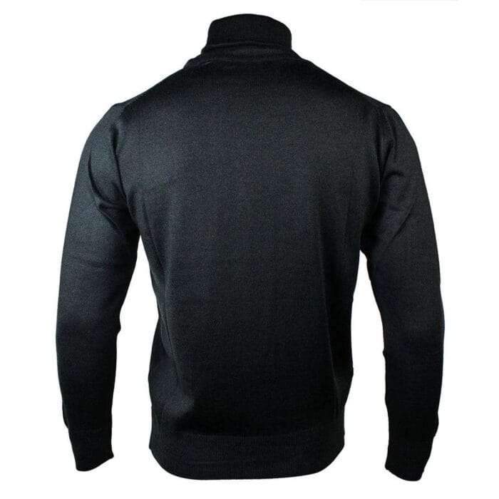 Herren Slim Fit Polar Rollkragenpullover Leichter, taillierter Kaschmir-Woll-Mix Grau Schwarz Marine - Knighthood Store