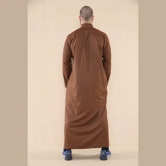 Mens Thobe Jubba Nehru Stand Collar Islamic Clothing Muslim Cotton Kaftan Embroidery Eid Robe Saudi - Image 8