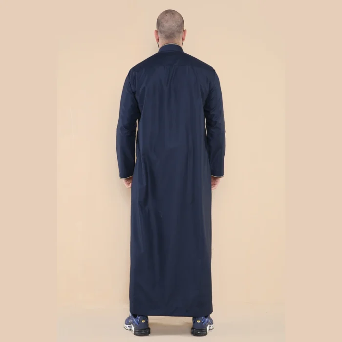 Mens Thobe Jubba Nehru Stand Collar Islamic Clothing Muslim Cotton Kaftan Embroidery Eid Robe Saudi - Image 26