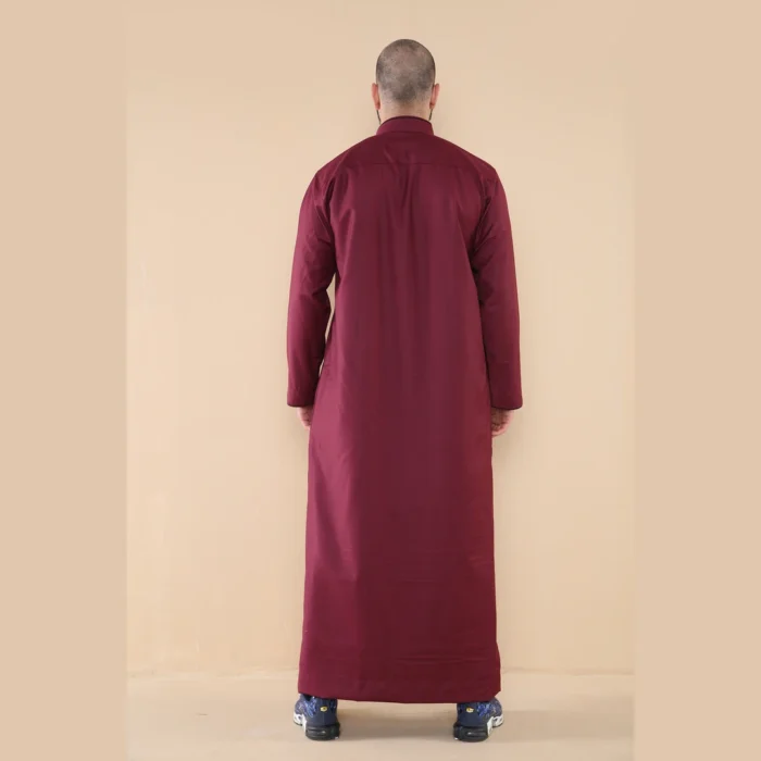 Mens Thobe Jubba Nehru Stand Collar Islamic Clothing Muslim Cotton Kaftan Embroidery Eid Robe Saudi - Image 51