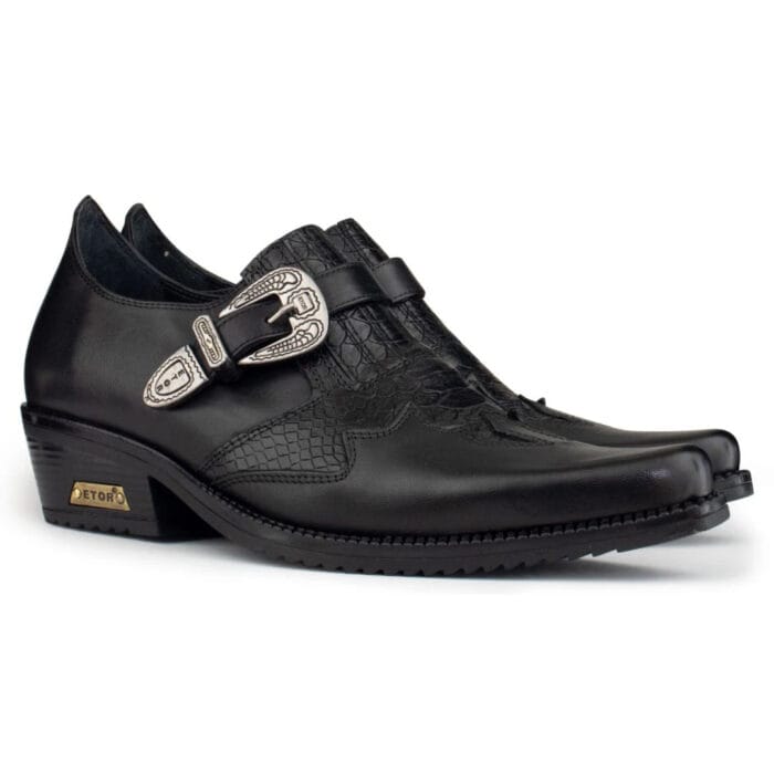 Mens Real Leather Snake Cowboy Riding Shoes Belt Western Cuban Heel Dancing - Image 2