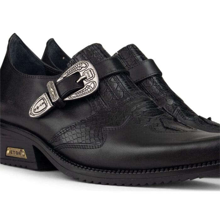 Mens Real Leather Snake Cowboy Riding Shoes Belt Western Cuban Heel Dancing - Image 3