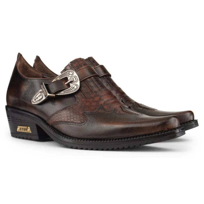 Mens Real Leather Snake Cowboy Riding Shoes Belt Western Cuban Heel Dancing - Image 7