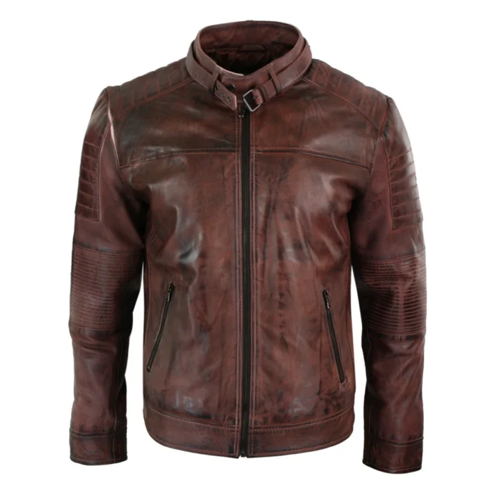 Aviatrix Mens Genuine Real Leather Black Biker Jacket Retro Vintage Tailored Fit - Image 8