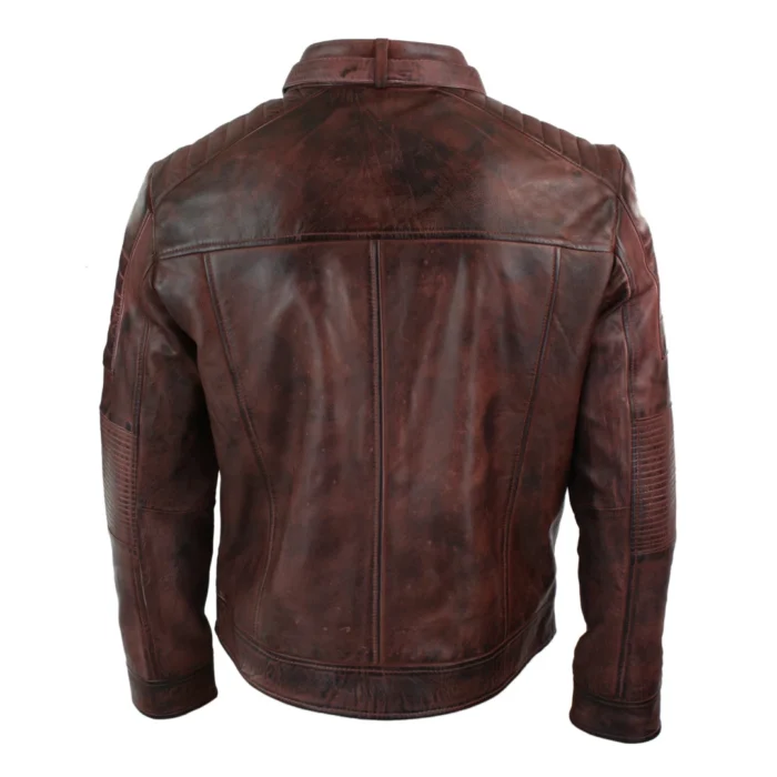Aviatrix Mens Genuine Real Leather Black Biker Jacket Retro Vintage Tailored Fit - Image 13