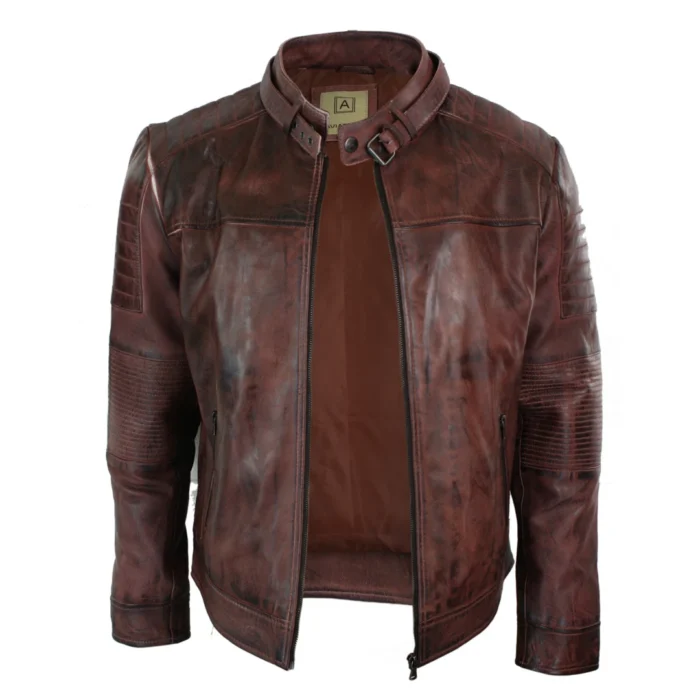 Aviatrix Mens Genuine Real Leather Black Biker Jacket Retro Vintage Tailored Fit - Image 12