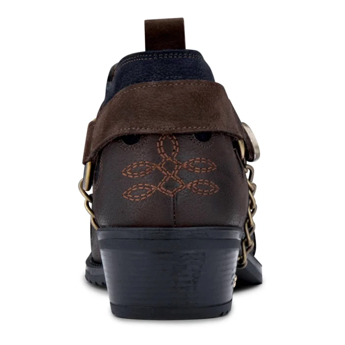 Mens Genuine Leather Western Shoes Croc Snake Pattern Metal Chain Belt Cuban Heel Dancing - Image 13