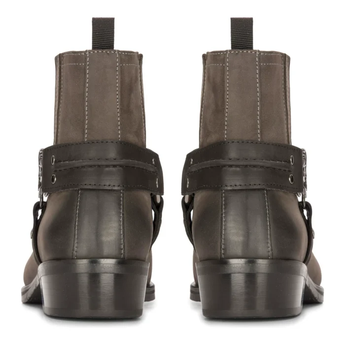 Mens Western Cowboy Boot Vintage Square Toe Country Hunting Hiking Real Leather Riding Bikers - Image 3