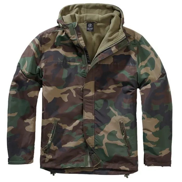 Brandit 3167 Windbreaker Zipped Hooded Jacket Military Army Jacket Camo - Image 3