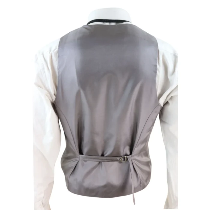 Mens Waistcoat Herringbone Tweed Check 1920s Peaky Blinders Gatsby Vintage - Image 9