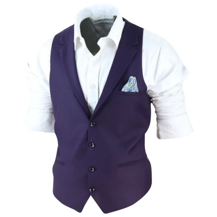 Mens Waistcoat Herringbone Tweed Check 1920s Peaky Blinders Gatsby Vintage - Image 17