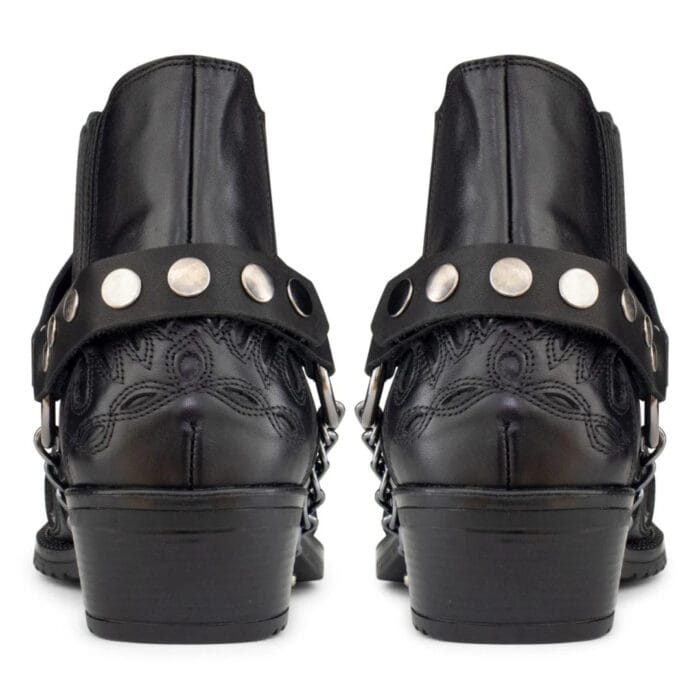 Mens Real Leather Crocodile Cowboy Ankle Boots Chain Western Cuban Heel Dancing - Image 4