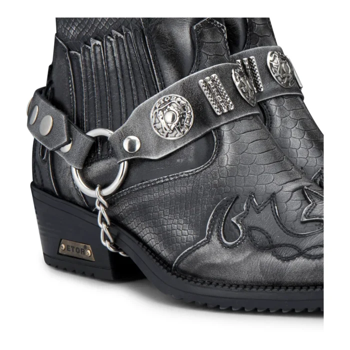 Mens Ankle Cowboy Boots Premium Real Leather Vintage Wincklepickers Riding Dancing Boots Cuban Heel - Image 8