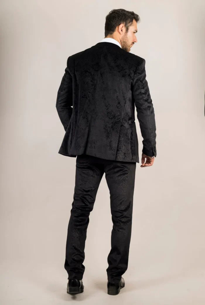 TruClothing AK-26 - Men's Black 3 Piece Wedding Tuxedo Suit - Image 6
