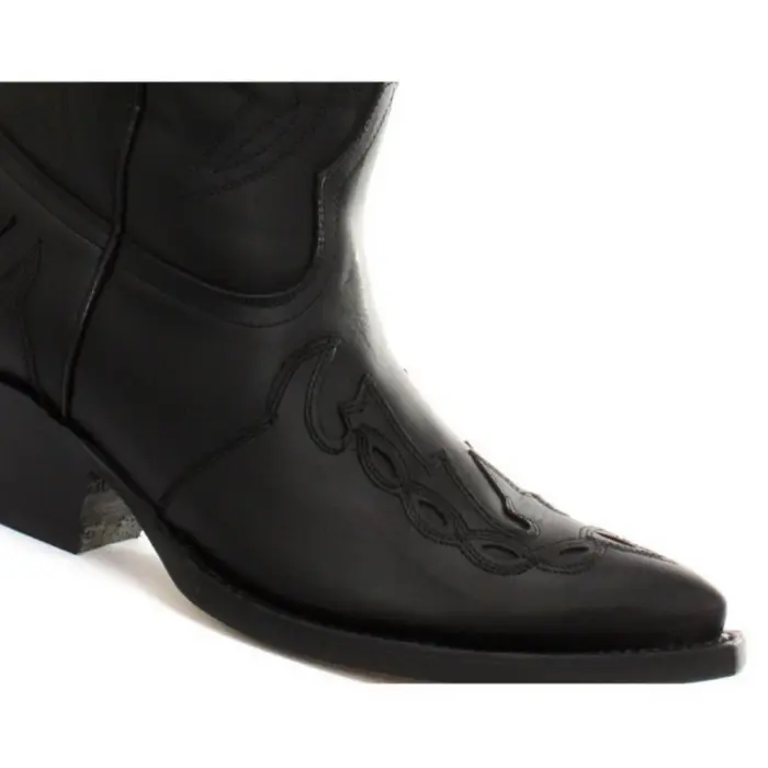 Mens Cowboy Boots Pointed Black Brown Grinders Arizona Real Leather Western Cuban - Image 3