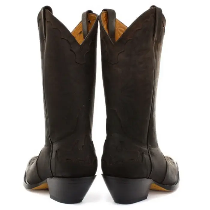 Mens Cowboy Boots Pointed Black Brown Grinders Arizona Real Leather Western Cuban - Image 12