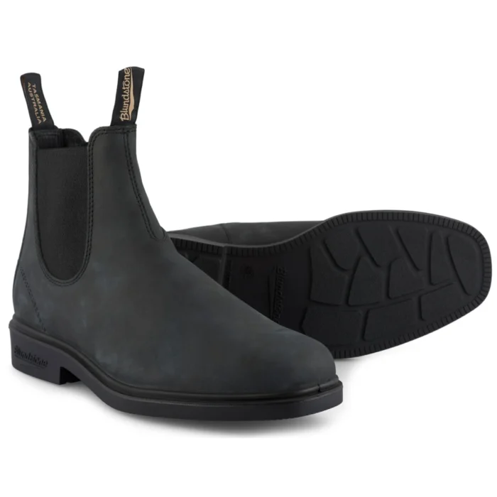 Blundstone 1308 Rustic Black Leather Chiesel Toe Chelsea Boot - Image 2