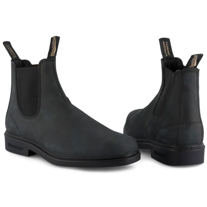 Blundstone 1308 Rustic Black Leather Chiesel Toe Chelsea Boot - Image 3