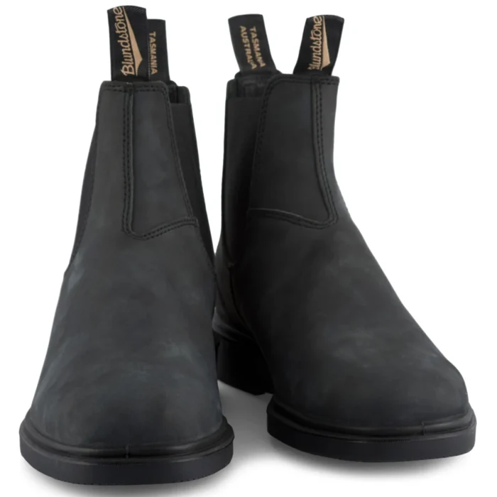Blundstone 1308 Rustic Black Leather Chiesel Toe Chelsea Boot - Image 4