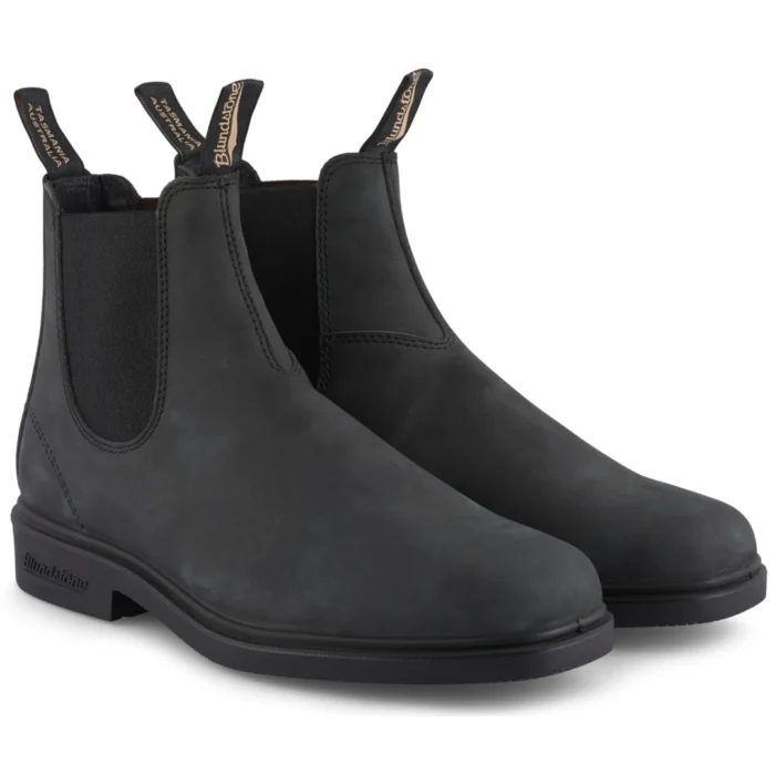 Blundstone 1308 Rustic Black Leather Chiesel Toe Chelsea Boot - Image 5