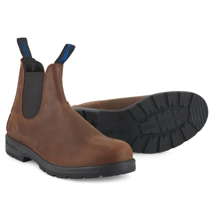 Blundstone 1477 Antique Brown Thermal Leather Chelsea Ankle Boots Retro Vintage - Image 6