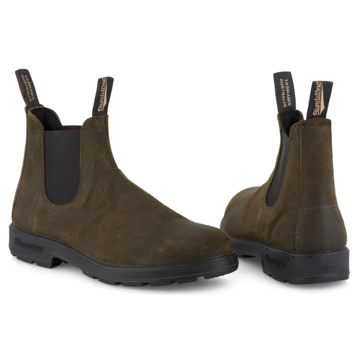 Blundstone 1615 Dark Olive Suede Leather Chelsea Boot - Image 4
