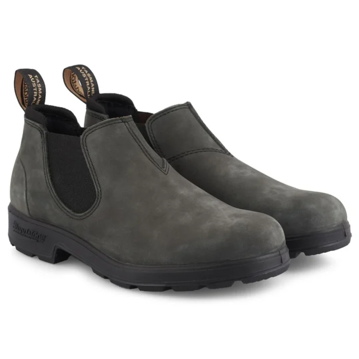 Blundstone 2035 Rustic Black Low-Cut Leather Boots Retro Vintage Slip On - Image 2