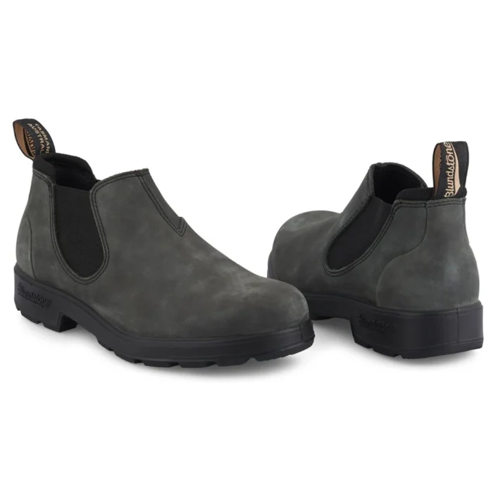 Blundstone 2035 Rustic Black Low-Cut Leather Boots Retro Vintage Slip On - Image 4