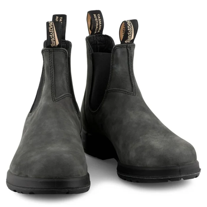 Blundstone 2055 Rustic Black Vintage Leather Chelsea Terrain Boots Slip On Retro - Image 2