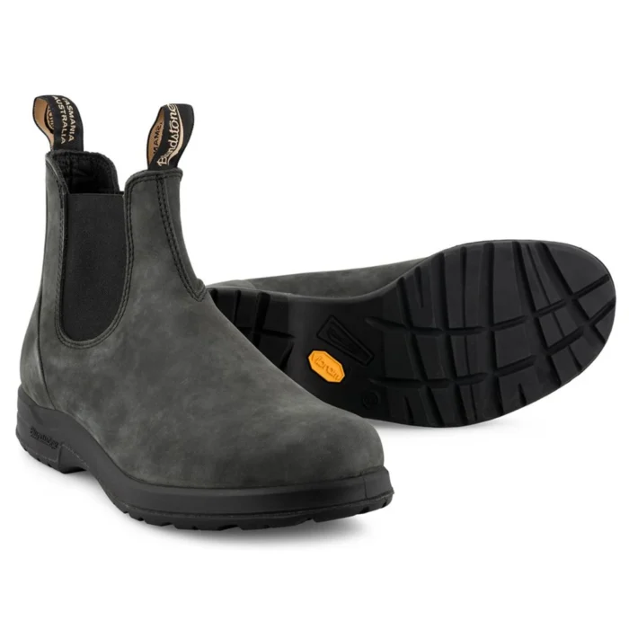 Blundstone 2055 Rustic Black Vintage Leather Chelsea Terrain Boots Slip On Retro - Image 4