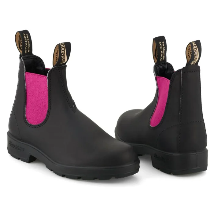 Blundstone 2208 Black Fuchsia Slip On Chelsea Boots - Image 3