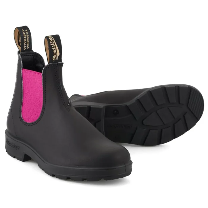 Blundstone 2208 Black Fuchsia Slip On Chelsea Boots - Image 4