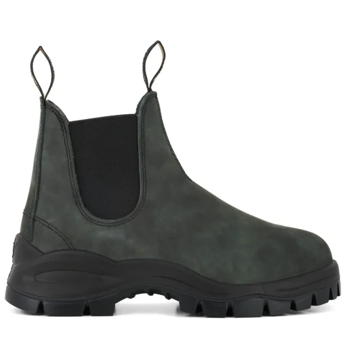 Blundstone 2238 Rustic Black Slip On Lug Sole Chelsea Boots - Image 1