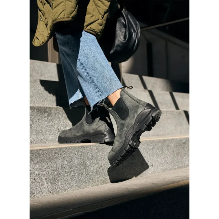 Blundstone 2238 Rustic Black Slip On Lug Sole Chelsea Boots - Image 2