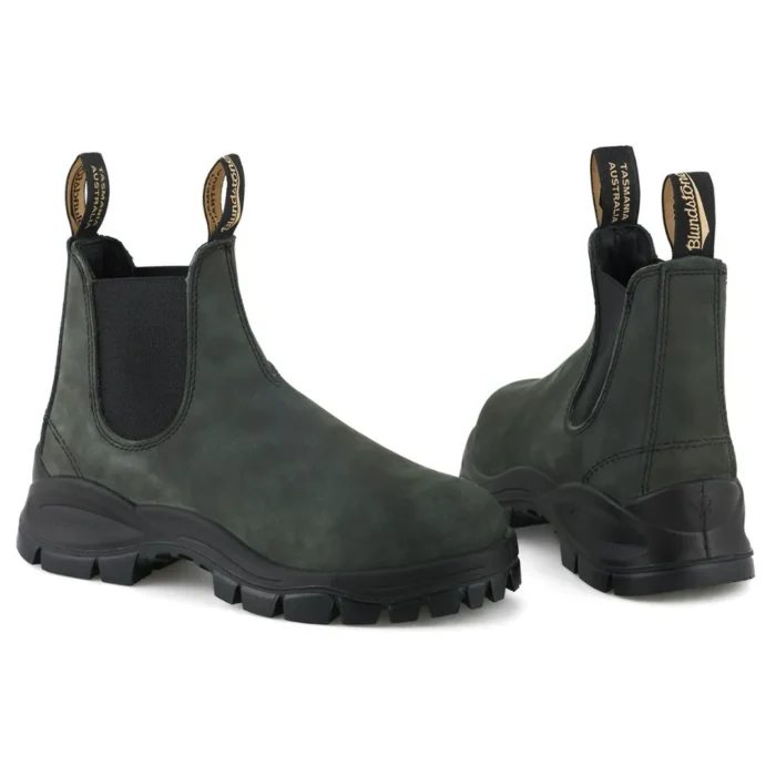 Blundstone 2238 Rustic Black Slip On Lug Sole Chelsea Boots - Image 3