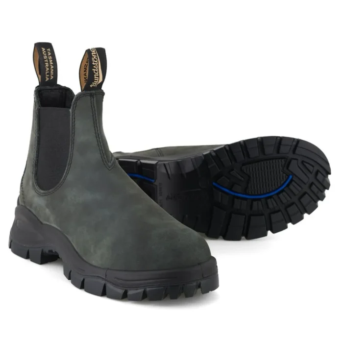 Blundstone 2238 Rustic Black Slip On Lug Sole Chelsea Boots - Image 5