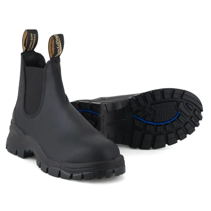 Blundstone 2240 Black Slip On Lug Sole Chelsea Boots - Image 5