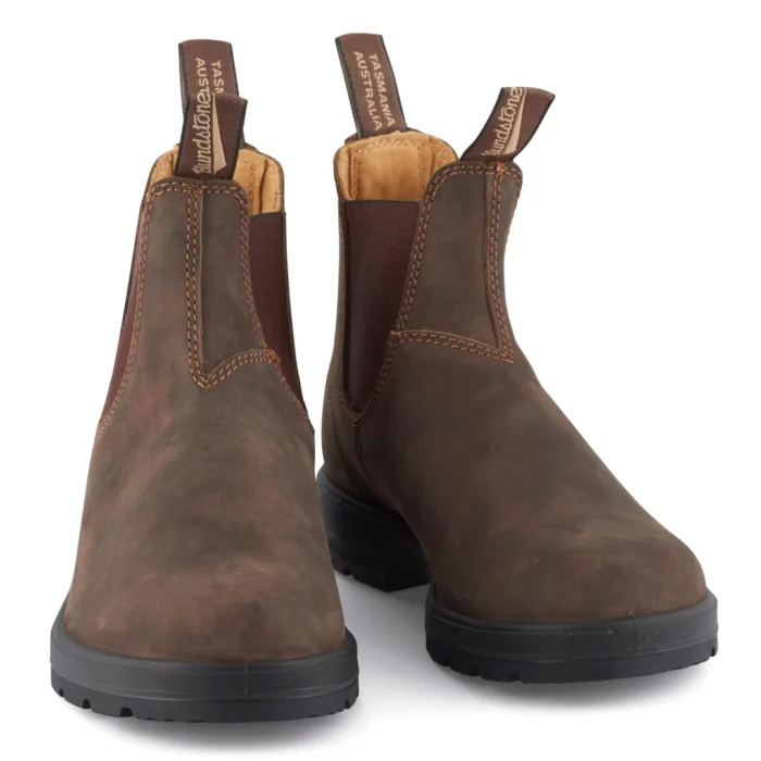 Blundstone 585 Rustic Brown Leather Australian Chelsea Ankle Boots - Image 3