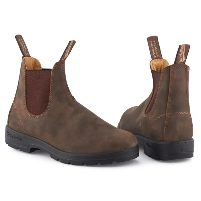 Blundstone 585 Rustic Brown Leather Australian Chelsea Ankle Boots - Image 4