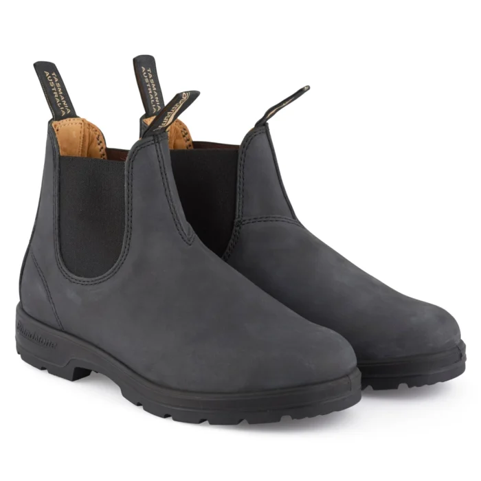 Blundstone 587 Rustic Black Leather Chelsea Ankle Classic Boots - Image 2