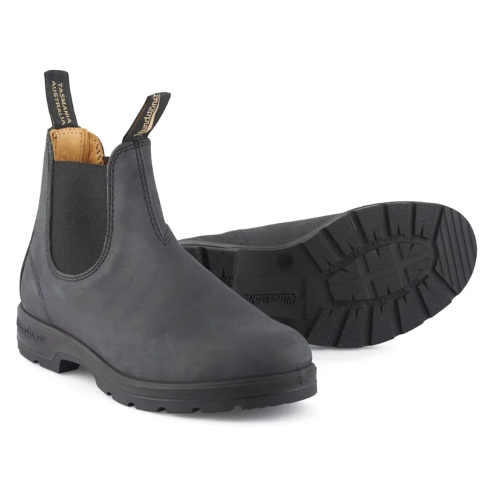 Blundstone 587 Rustic Black Leather Chelsea Ankle Classic Boots - Image 5