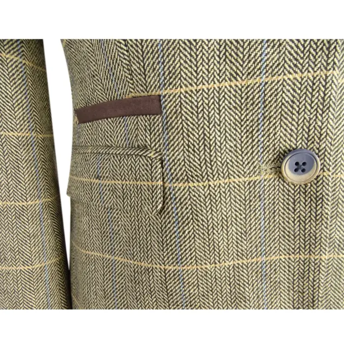 Women Classic Tweed Herringbone Check Tan Brown Slim Fit Vintage peaky blinders - Image 4