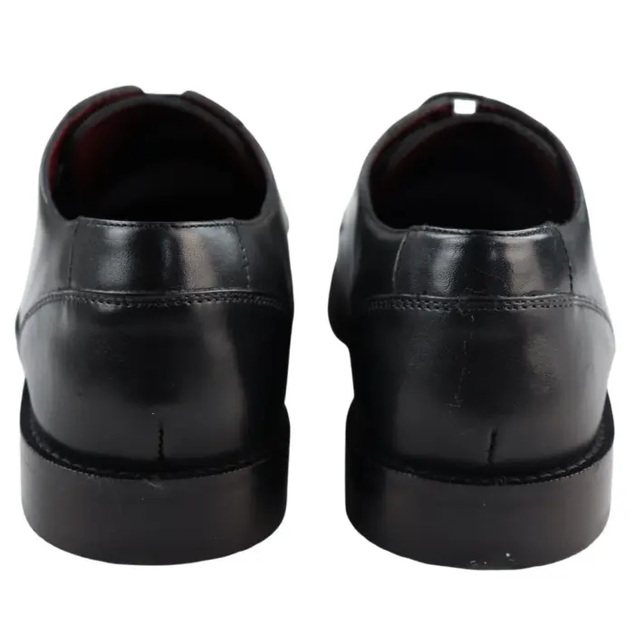 Mens Real Full Leather Welted Derby Shoes Smart Casual Black Wine Classic Vintage - Image 4