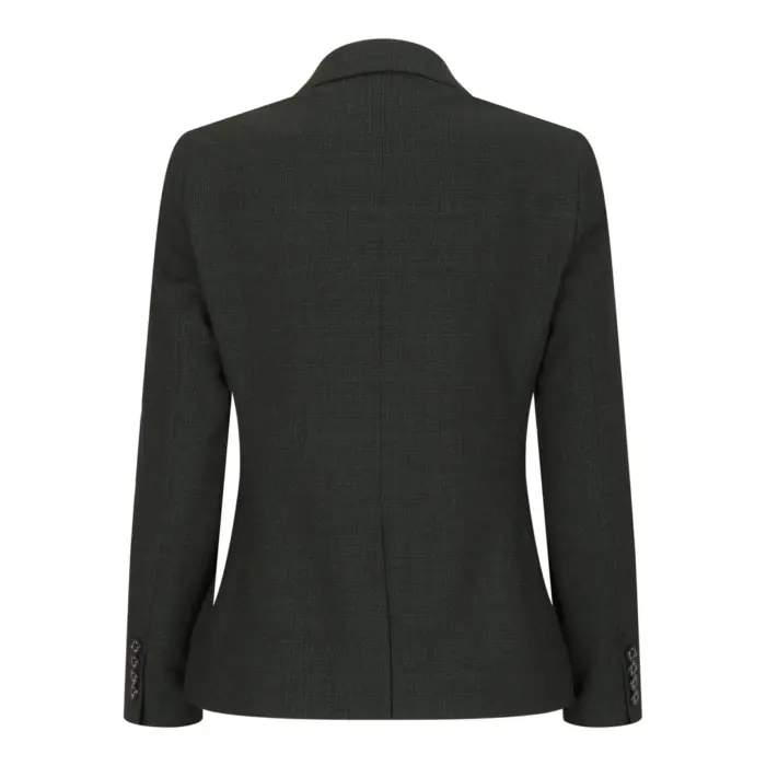 Ladies Tweed Green Check Blazer Wool Classic Hunting Jacket Vintage 1920s Retro - Image 4