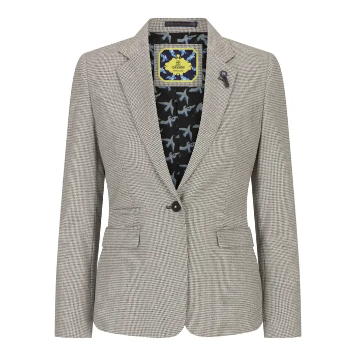 Ladies Tweed Beige Blazer Wool Classic Hunting Jacket Vintage 1920s Retro - Image 1