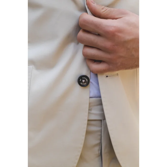 Mens 2 Piece Summer Suit Beige Office Wedding Smart Casual Classic Italian Tailored Fit - Image 6
