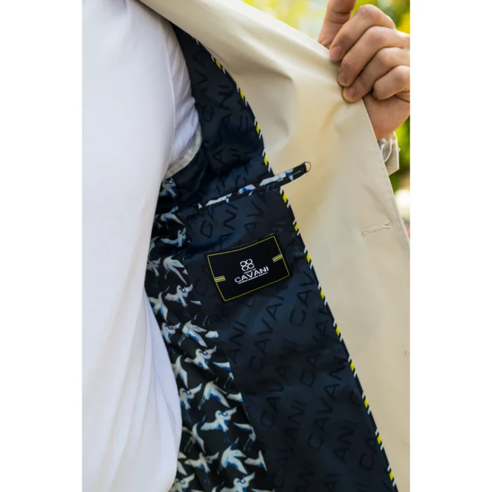 Mens 2 Piece Summer Suit Beige Office Wedding Smart Casual Classic Italian Tailored Fit - Image 4