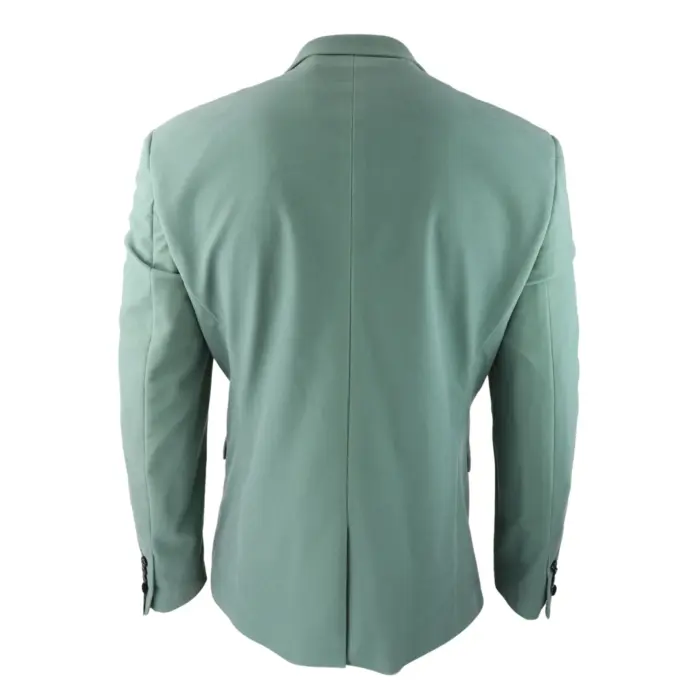 Mens Velvet Blazer Tuxedo Jacket Black Satin Lapel Pastel Blue Pink Green - Image 3