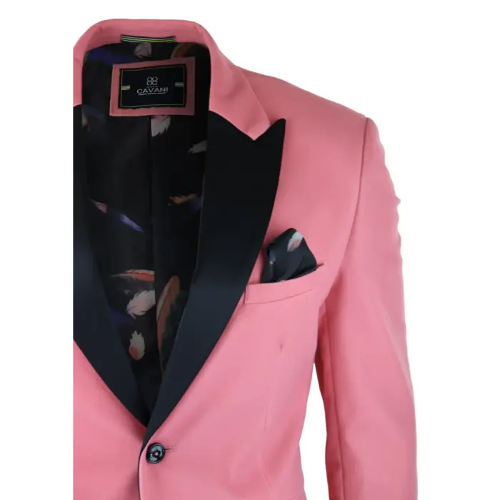 Mens Velvet Blazer Tuxedo Jacket Black Satin Lapel Pastel Blue Pink Green - Image 7